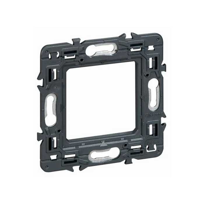 Legrand inbouwraam 1-voudig 2 modules klikbaar met ander Mosaic inbouwramen - Mosaic zwart (80251)
