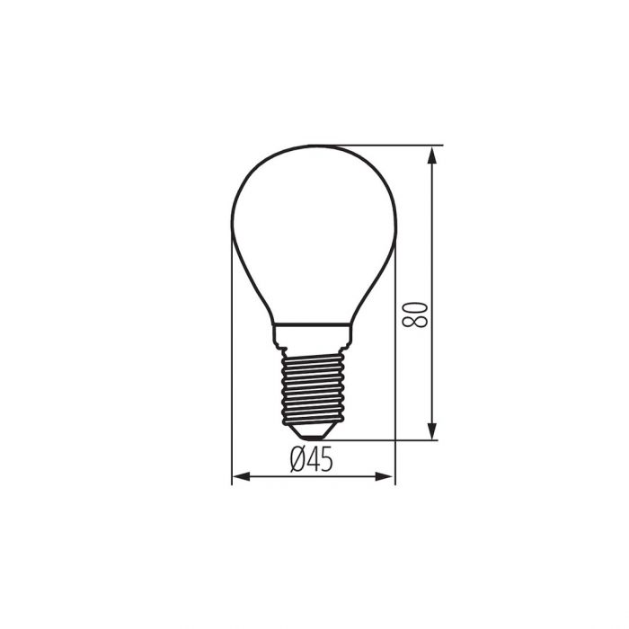 Kanlux XLED G45 LED lamp E14 warm wit 2700K 4,5W (29624)