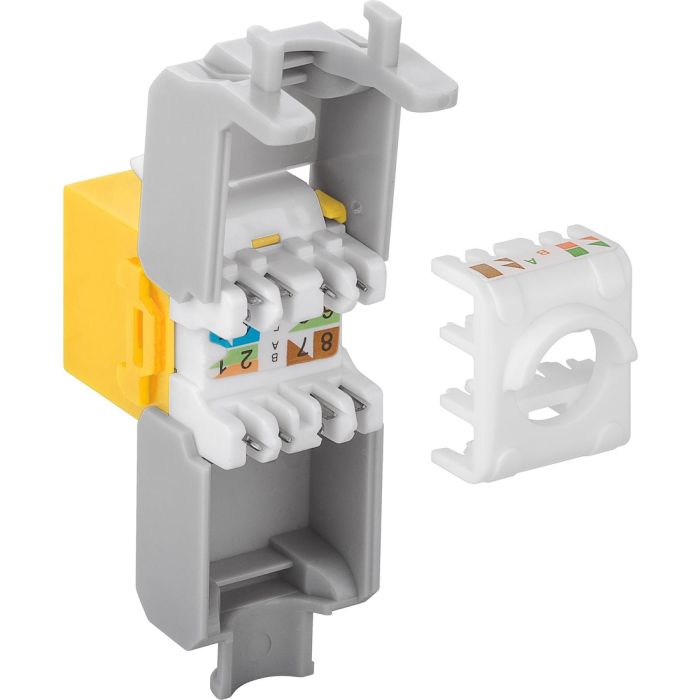 CAT6a UTP Keystone Connector - Toolless - Geel (DS-KC-UTP6A-TL-7)