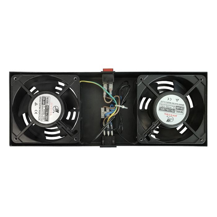 Fan-pakket met 2 ventilatoren en thermostaat geschikt voor alle wandkasten (DS-FT-Wall)