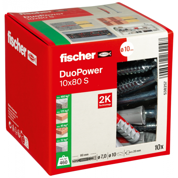 Tasselli Fischer DuoPower 10x50 Mm - 50 Pezzi Per Fissaggi Universali - Foto 2
