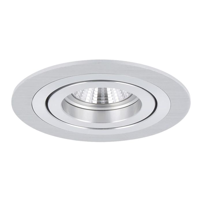 URing 6x Spot Encastrable GU10 Aluminium blanc, spot led encastrable de plafond Projecteurs Cadre Avec Douille GU10, Rond Support extra plat Pour Lampes LED Ou Halogènes, Trou de montage ø60-70mm