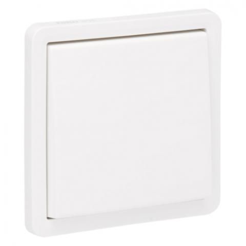 Niko tweepolige schakelaar 10A 250V met insteekklemmen (zonder opbouwbehuizing) - Hydro wit (701-31205)
