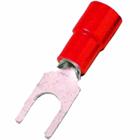 Intercable Q-serie DIN geïsoleerde vorkkabelschoen 0,5-1 mm² M4 vertind - rood per 100 stuks (ICIQ14G)