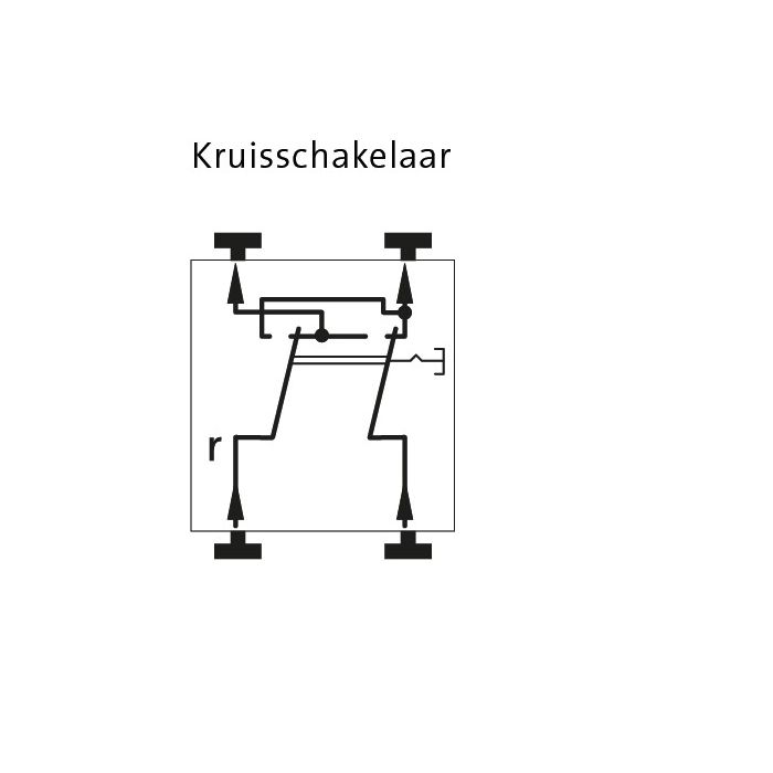 Kopp sokkel kruisschakelaar inbouw (503700009)