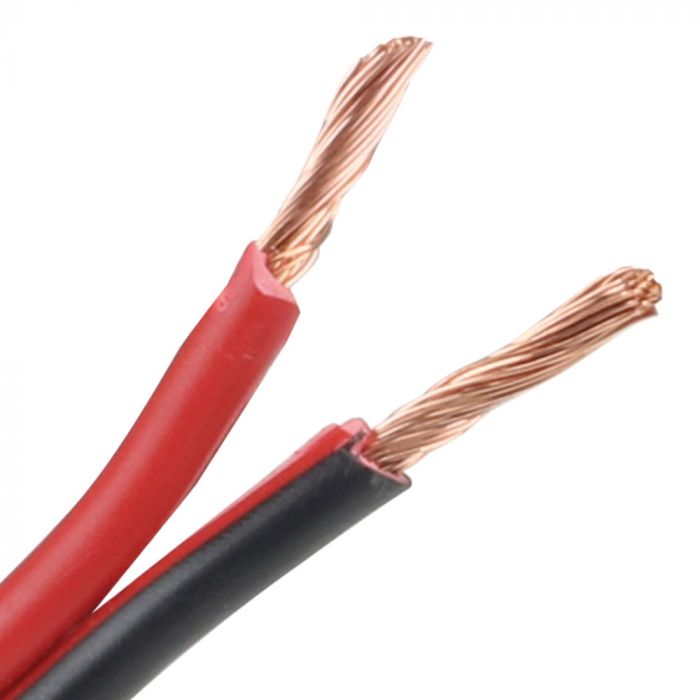 Luidsprekerkabel 2x1,5 mm zwart/rood - per rol 100 meter