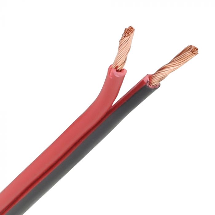Luidsprekerkabel 2x1 mm zwart/rood - per meter