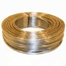 Luidsprekerkabel 2x0,75 mm zilver - per rol 100 meter