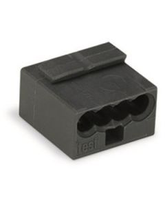 Wago micro steekklem 4-voudig 0,6-0,8mm2 donkergrijs per 100 stuks (243-204)