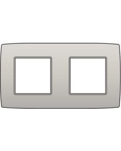 Niko tweevoudige afdekplaat 71mm centerafstand - Original Light Grey (102-76800)