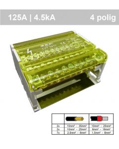 EMAT aansluitblok 4-polig 125A 11 aansluitingen (2112120411)