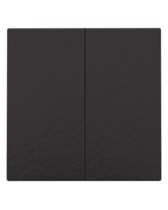 Niko afwerking voor dubbele elektronische schakelaar of drukknop - Pure Bakelite Piano Black (200-31004)