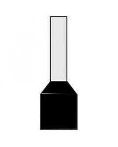 aderendhuls 25mm zwart 25stuks(08713473023514)