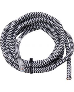 Kopp textielsnoer 2x0,75mm2 2 meter zwart/wit (151502044)