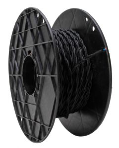 Kopp textielsnoer gevlochten 2x0,75mm2 50 meter zwart (153599864)