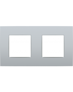 Niko tweevoudige afdekplaat 71mm centerafstand - Intense Sterling (121-76800)