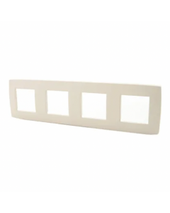 Niko viervoudige afdekplaat 71mm centerafstand - Original Cream (100-76400)