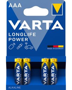 Varta longlife Power AAA Alkaline LR03 1,5V blister van 4 stuks (371110)