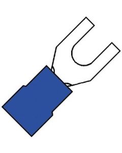 KLEMKO geïsoleerde vorkkabelschoen M3 voor 1,5-2,5 mm2 PVC - blauw per 100 stuks (100600)