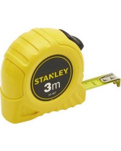 Stanley rolbandmaat rolmaat met stop 3m 12,7mm geel met clip (0-30-487)