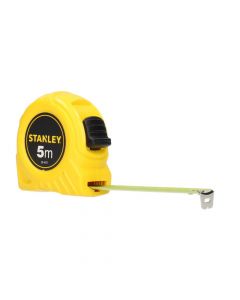 Stanley rolbandmaat rolmaat met stop 5m 19mm geel met clip (0-30-497)