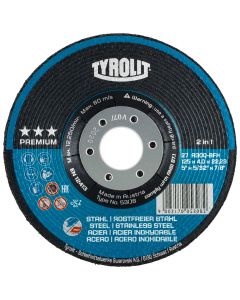 Tyrolit afbraamschijf premium 125x7,0x22,23mm inox en RVS (34046131)