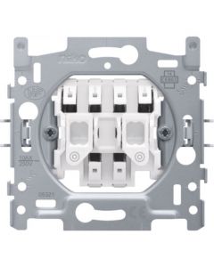 Niko sokkel rolluikschakelaar drukknop bediend elektrisch gescheiden 10A met insteekklemmen en klauwen (170-15905)