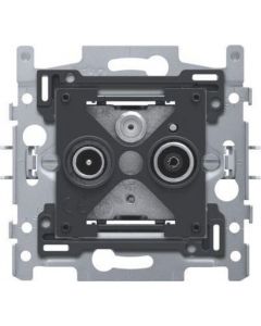 Niko sokkel coaxaansluiting TV+FM+satelliet met schroefklemmen en klauwen (170-09550)