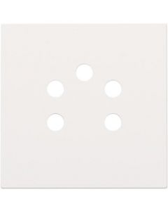 Niko afwerking voor 5-polige telefooncontactdoos - Pure Steel White (154-69001)