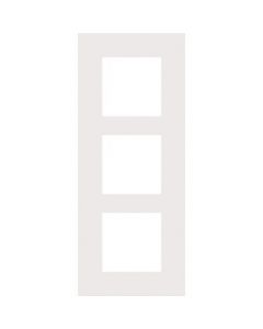 Niko drievoudige afdekplaat 60mm verticale centerafstand - Pure Steel White (154-76300)