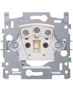 Niko sokkel stopcontact met penaarde 16A met amberkleurige Led diepte 34mm met insteekklemmen en klauwen (170-33112)