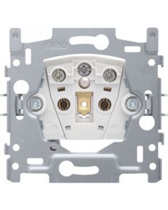 Niko sokkel stopcontact met penaarde 16A met amberkleurige Led diepte 34mm met schroefklemmen en klauwen (170-33107)