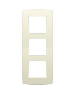 Niko drievoudige afdekplaat 60mm verticale centerafstand - Original Cream (100-76300)