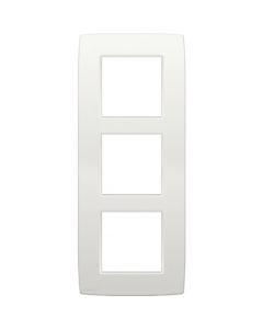 Niko drievoudige afdekplaat 60mm verticale centerafstand - Original White (101-76300)