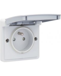 Niko stopcontact met penaarde 16A 250V met insteekklemmen (zonder opbouwbehuizing) - Hydro grijs (700-36605)