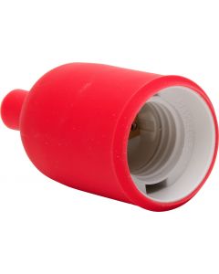 Kopp lamphouder E27 met trekontlasting rood (210512045)