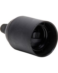 Kopp lamphouder E27 met trekontlasting zwart (210515017)