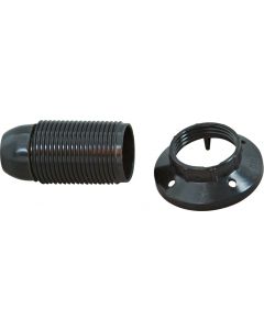 Kopp lamphouder E14 met 2 ringen zwart (212515002)