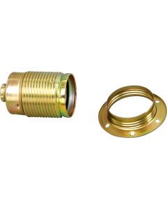 Kopp lamphouder E27 metaal met ring messing (212600003)