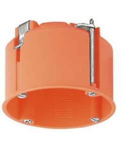 Helia hollewand plafond aansluitdoos met metalen schroefdraad voor lamphaak met schroeven 47mm diep 68mm diameter - oranje (9063-50)