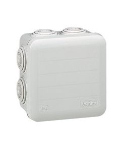 Legrand PLEXO aftakdoos IP55 7 kabelinvoeren membraan schroefdeksel 105x105x55mm wit (92023)