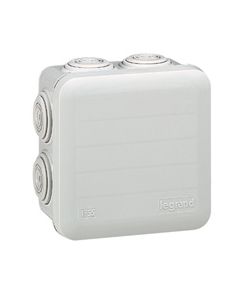 Legrand PLEXO aftakdoos IP55 7 kabelinvoeren membraan schroefdeksel 105x105x55mm wit (92023)