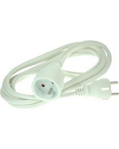 Elimex verlengkabel met penaarde 10 meter H05VVH-F 3x1,5mm2 - wit