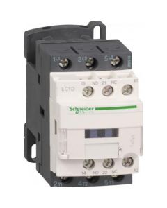 Schneider Electric contactor 9A AC3 3-polig 1NO+ 1NC 24VAC 50/60HZ TeSys D (LC1D09B7)