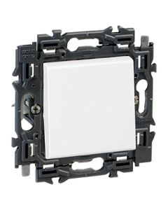 Legrand wisselschakelaar volledig apparaat met wip 10A met steekklemmen en spanklauwen - Valena Next Wit Opaal (741540)