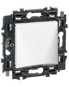 Legrand trekdrukknop volledig apparaat met wip 6A met steekklemmen en spanklauwen - Valena Next Wit Opaal (741552)