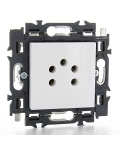 Legrand contactdoos telefoon volledig apparaat met steekklemmen en spanklauwen - Valena Next Wit Opaal (741574)