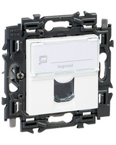 Legrand UTP 1-voudig cat6 volledig apparaat RJ45 met spanklauwen - Valena Next Wit Opaal (741570)