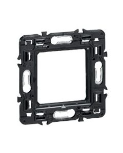 Legrand inbouwraam 1-voudig 2 modules klikbaar met ander Mosaic inbouwramen - Mosaic zwart (80251)