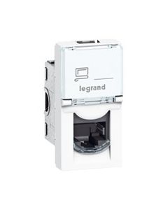 Legrand enkelvoudige module UTP RJ45 CAT5E 1 module breed - Mosaicwit glans (076551)
